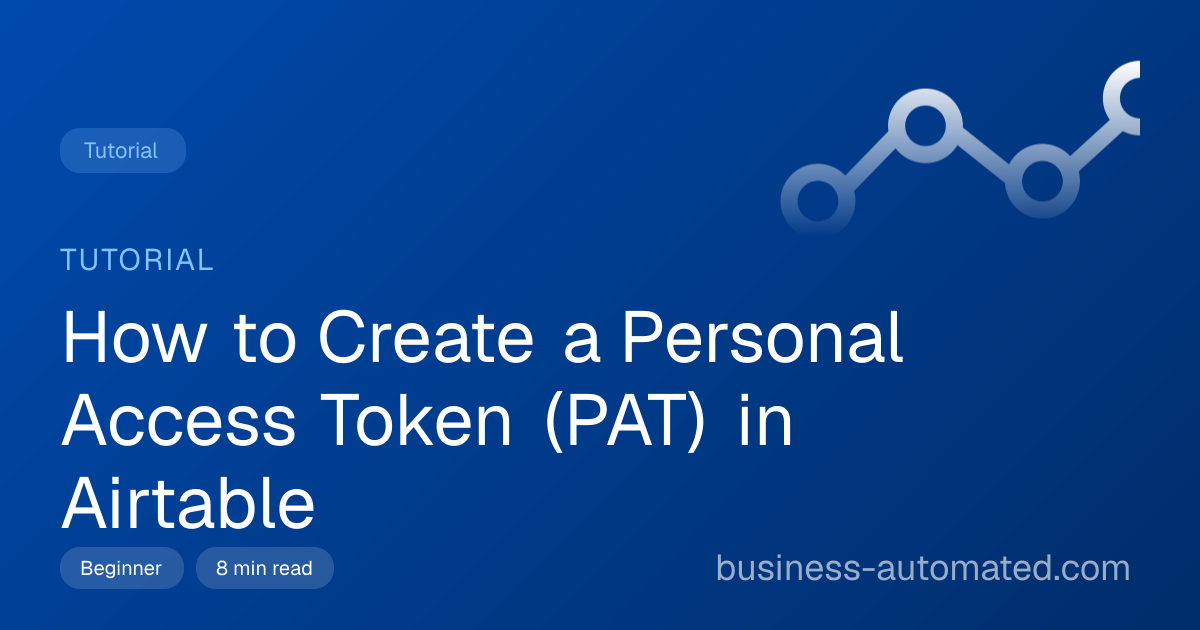 How to Create a Personal Access Token (PAT) in Airtable